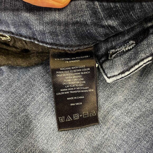 KUT From The Kloth Jeans Womens 6 Ankle Skinny Blue Denim Stretch Raw Hem Casual - Picture 7 of 13